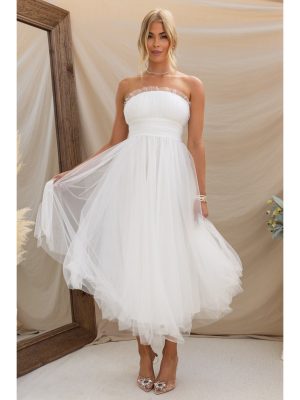 Spring Summer Mesh Tube Dress for Women