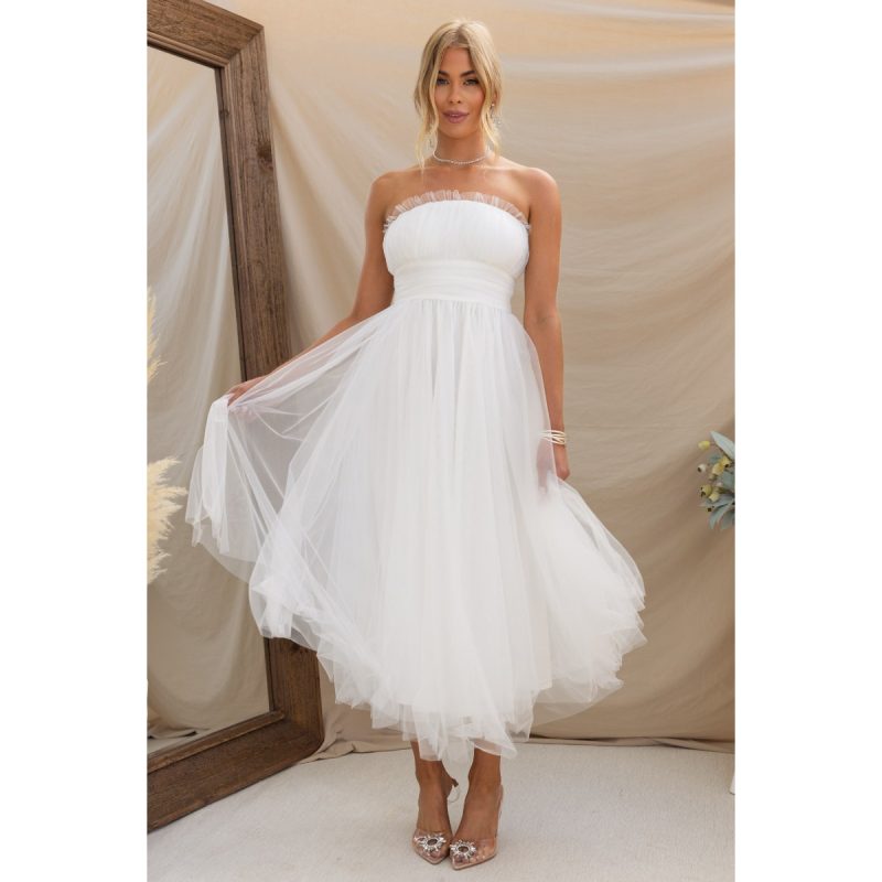 Spring Summer Mesh Tube Dress for Women