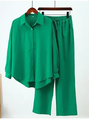 Loose Shirt & Wide Pants Set