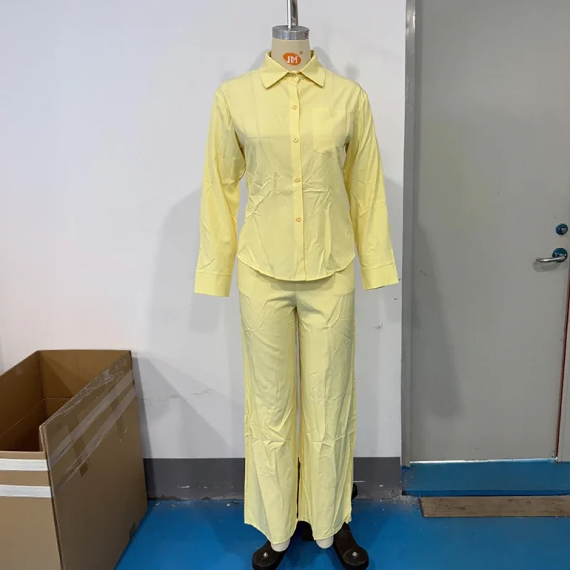 Shirt & Wide Leg Pants Set - Image 4