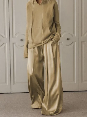 Hoodie & Wide Leg Pants Set