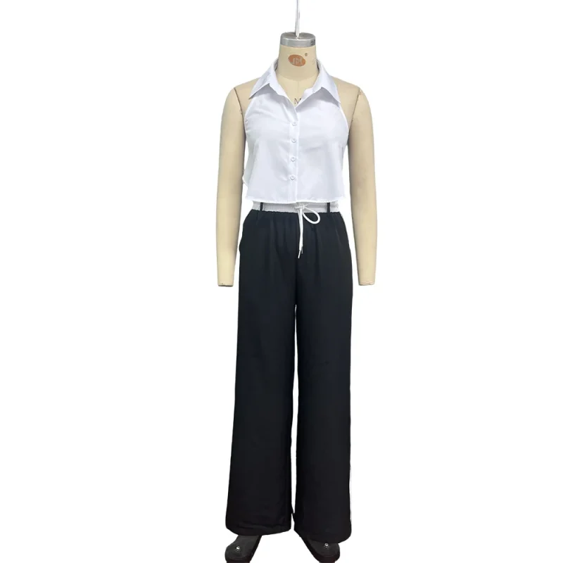 2025 Women’s Solid Vest & Loose Pants Outfit - Image 5