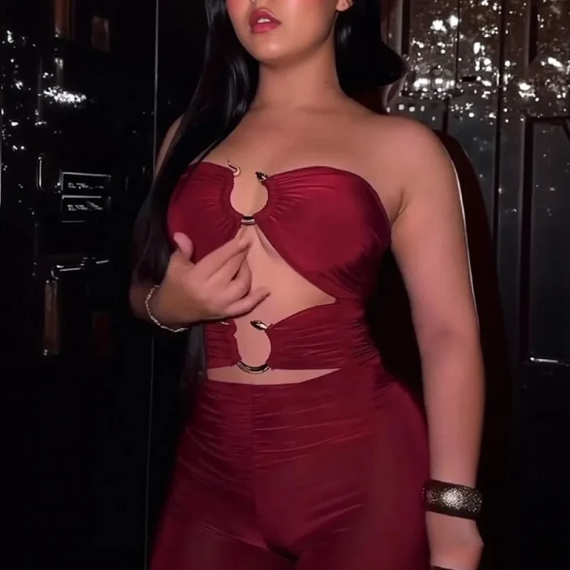 Sexy Sleeveless One-Piece Streetwear - Image 3