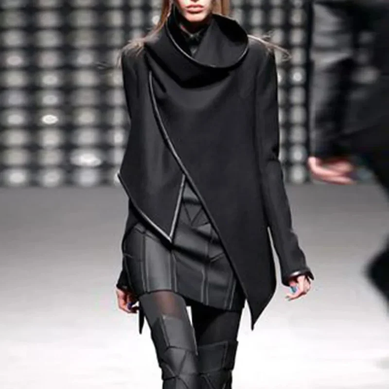 Asymmetric High-Neck Jacket