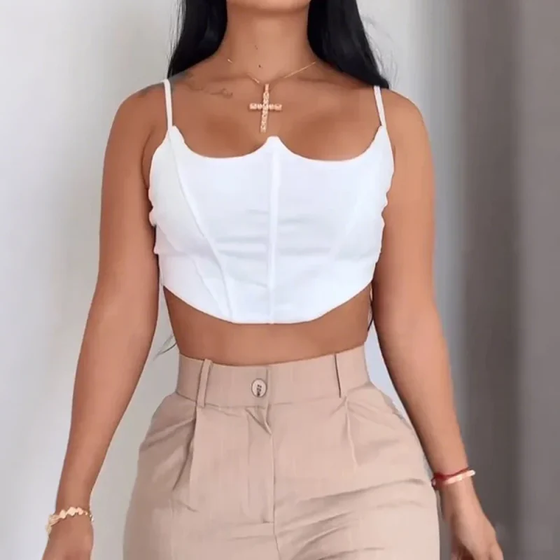 White Vest & Wide Leg Pants Set - Image 3