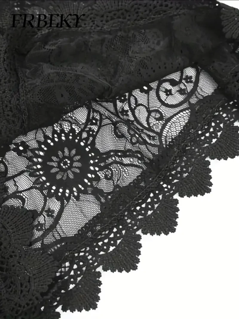 Women’s Lace V-Neck Bikini Cover-Up Dress - Image 6