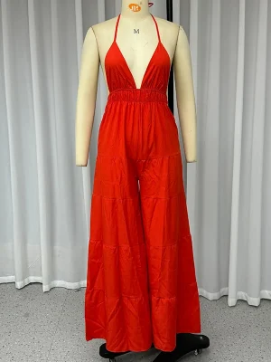 Halter Neck Wide Leg Jumpsuit