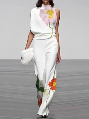 Summer Sleeveless Top & Wide Pants