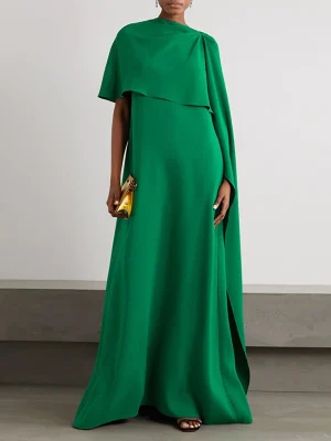 Black Green Loose Fit Summer Dress