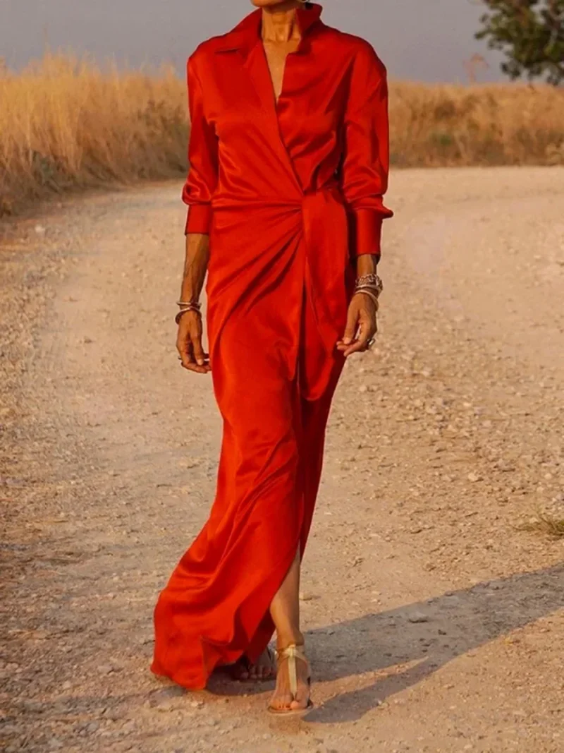 Elegant Floral Ruffle Sleeve Dress - Image 2