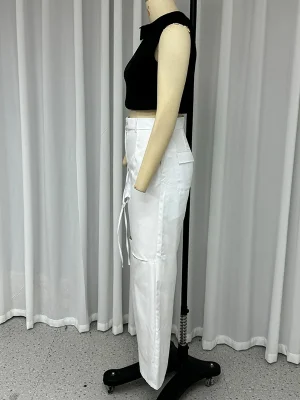 Summer 2-Piece Set with Cut-Out Pants