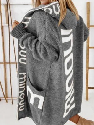 Women's Oversized Knit Sweater Jacket