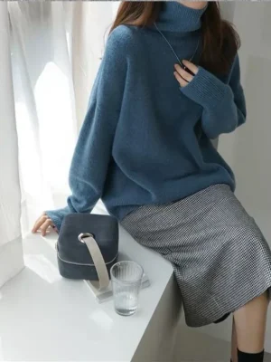Women's Oversized Turtleneck Sweater