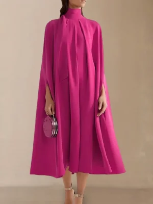 Elegant Batwing Sleeve Party Dress