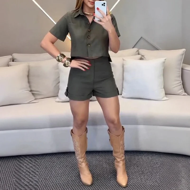 Half Sleeve Top & Wide Shorts - Image 4