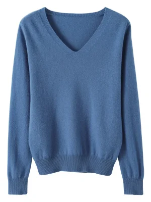 V-Neck Loose Knit Sweater for Women