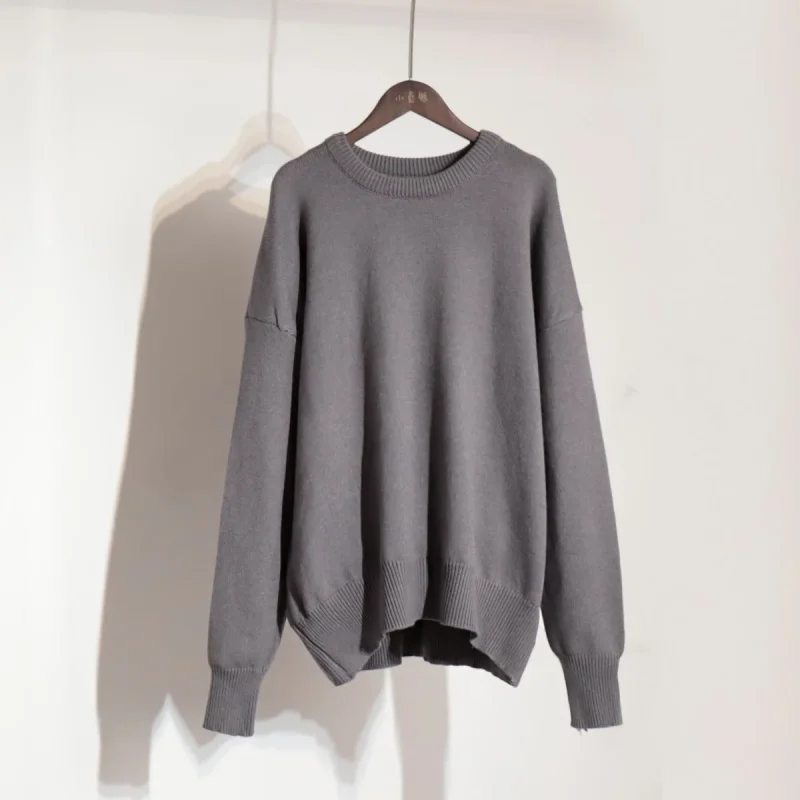 Solid Color Knit Sweater Women’s Casual Pullover - Image 4