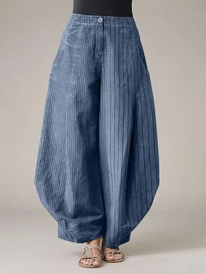 Striped Loose Harem Pants