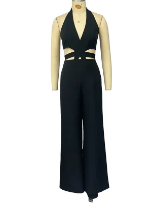 Chic Sleeveless Backless Office Romper