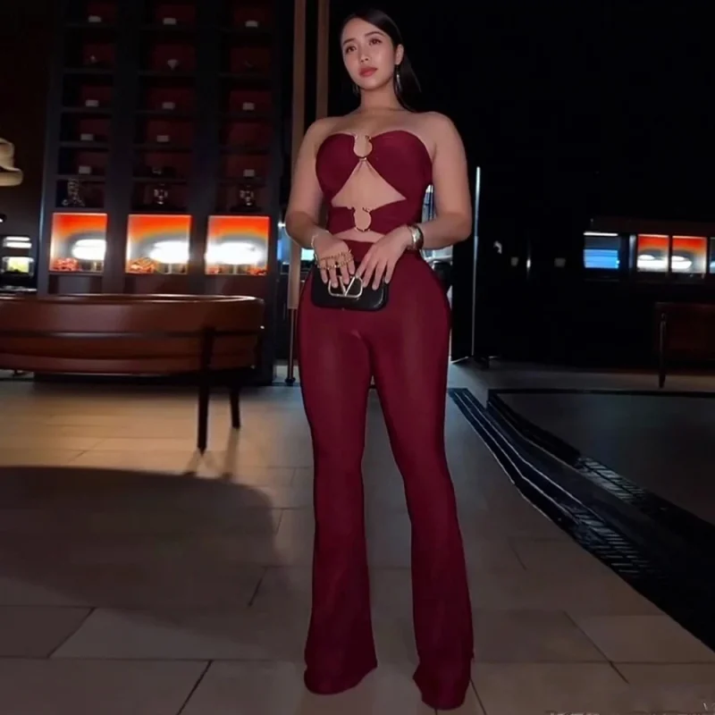 Sexy Sleeveless One-Piece Streetwear - Image 2