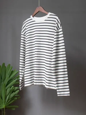 Autumn Casual Striped T-Shirt Top