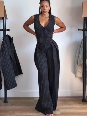 2025 Summer Striped 2-Piece Outfit
