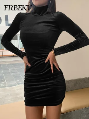 Spring Fashion Sexy High Neck Dress