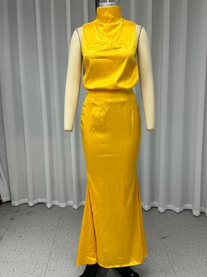 Turtleneck Tank Top & Mermaid Skirt Set