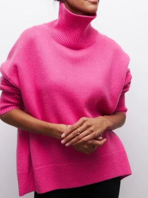 Half-High Neck Warm Knit Sweater Women’s Pullover