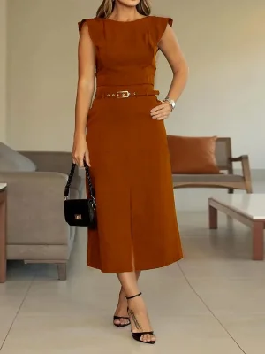 Casual Belted Skirt Set for Women