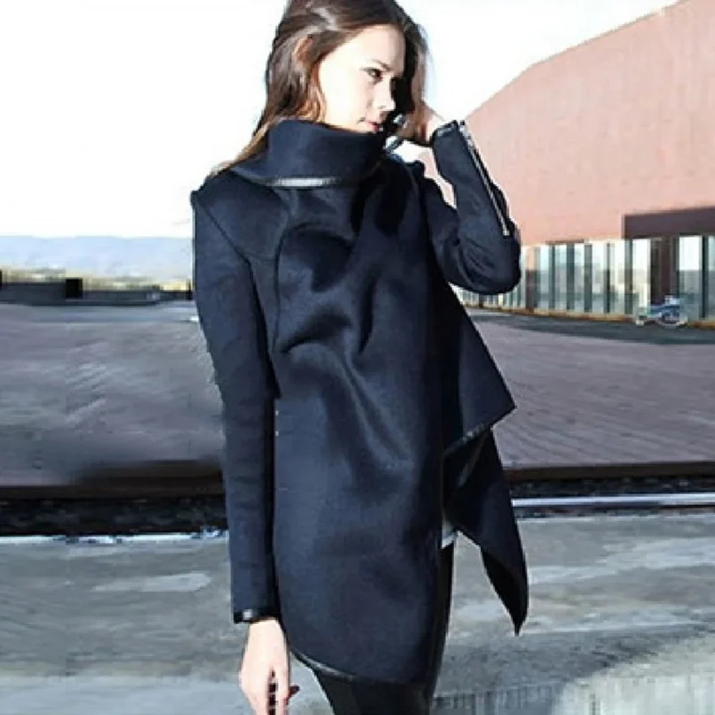 Asymmetric High-Neck Jacket - Image 3