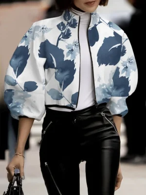 Elegant Urban Floral Jacket
