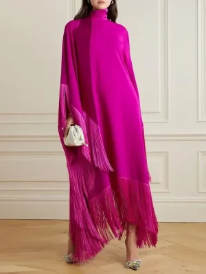Elegant Batwing Sleeve Maxi Dress