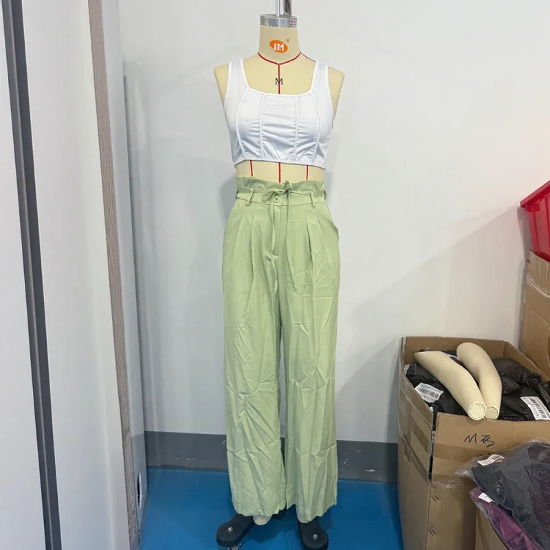 Women’s Slim Fit Sleeveless Pants Outfit - Image 4