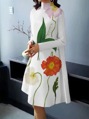 2025 Elegant Printed Party Dress