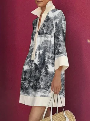 Loose Fit Long Sleeve Dress