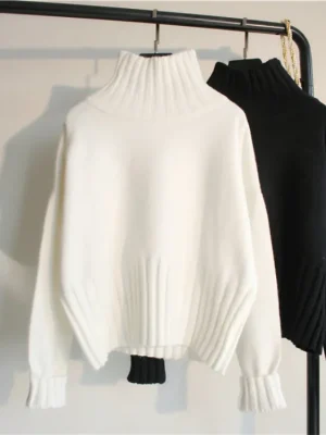Women’s High Neck Oversized Knit Sweater