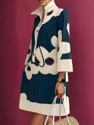Elegant Long Sleeve Mini Dress