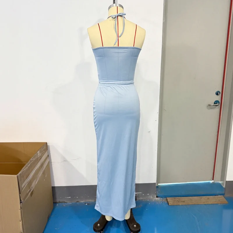 2025 Halter Neck Top & Half Skirt Set - Image 6