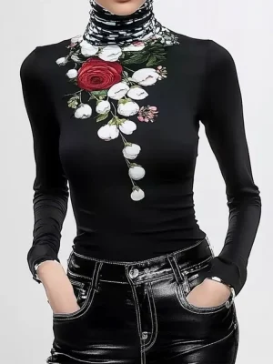 Skinny Fit Split-Joint T-Shirt