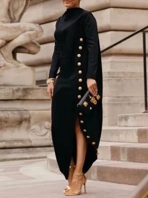 Loose Fit Long Sleeve Dress