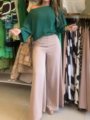 Casual Batwing Sleeve & Pants Set