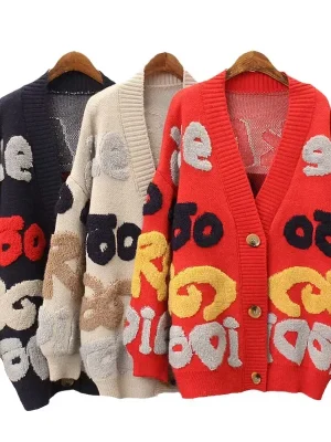 Korean Knit Cardigan Loose Fit