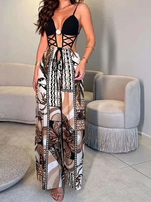 Women's Sexy Lace-Up Jumpsuit