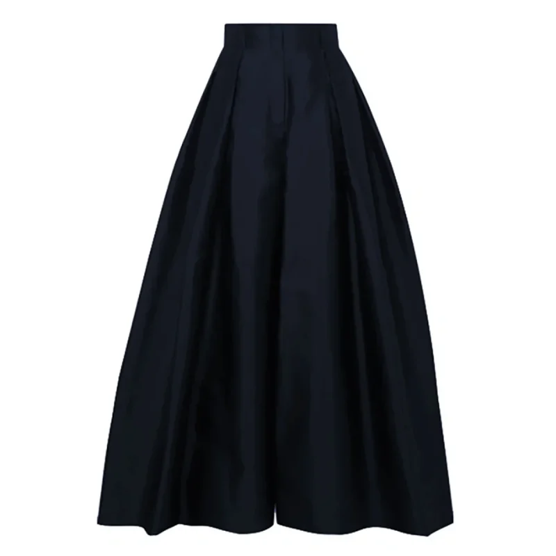 Casual Solid Color Wide Leg Pants - Image 5