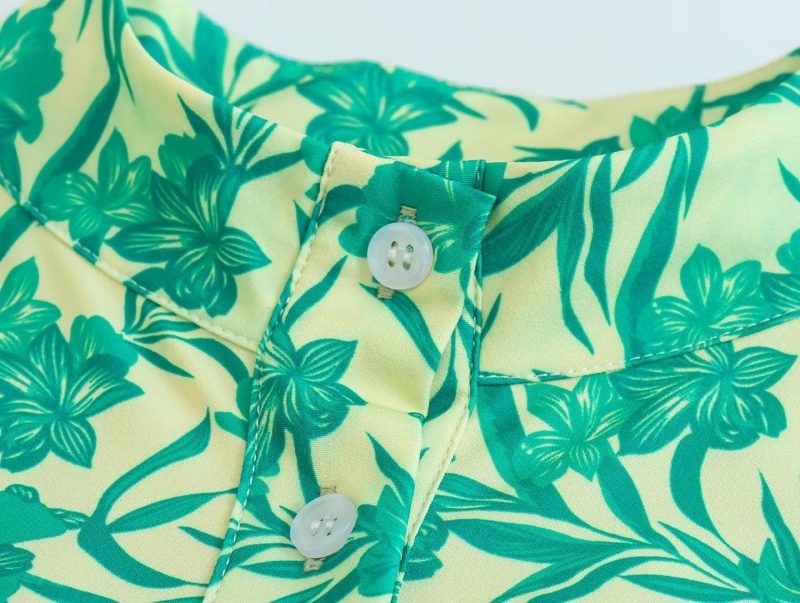 Autumn Versatile Printed Long Sleeve Shirt Dress - Image 4