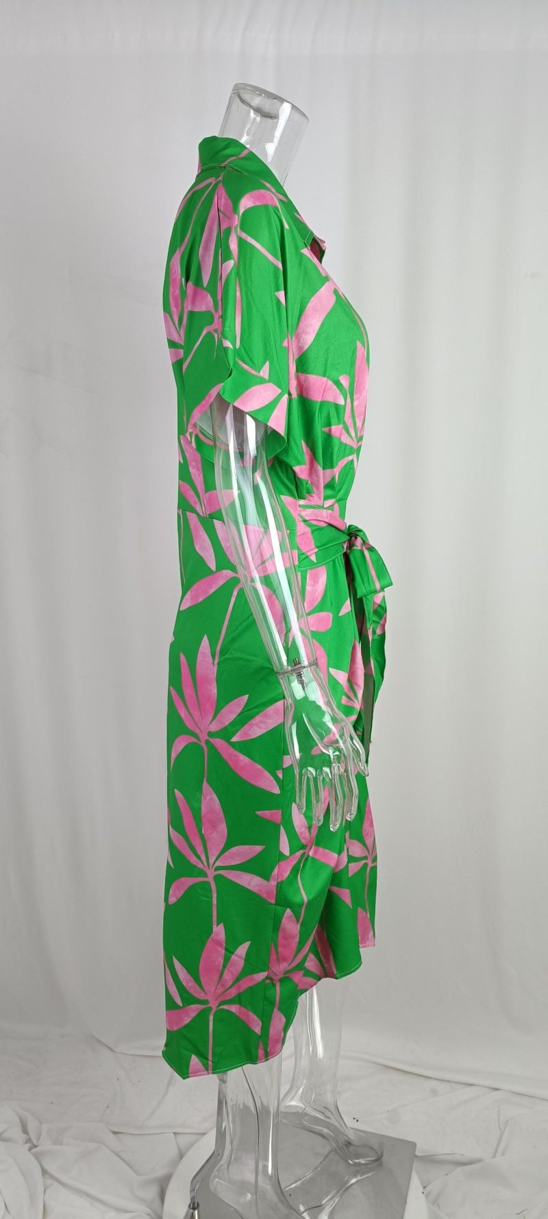 Fashionable Summer Women's Printed Maxi Shirt Dress - Image 3