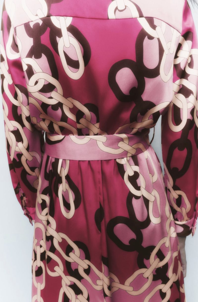 Comfortable Loose Chain Print Shirt Dress Women - Image 2