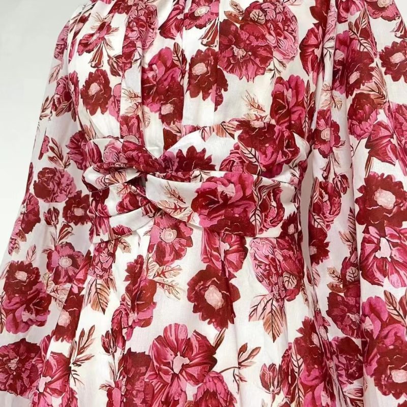 Elegant Twisted A-Line Solid Print Dress - Image 4