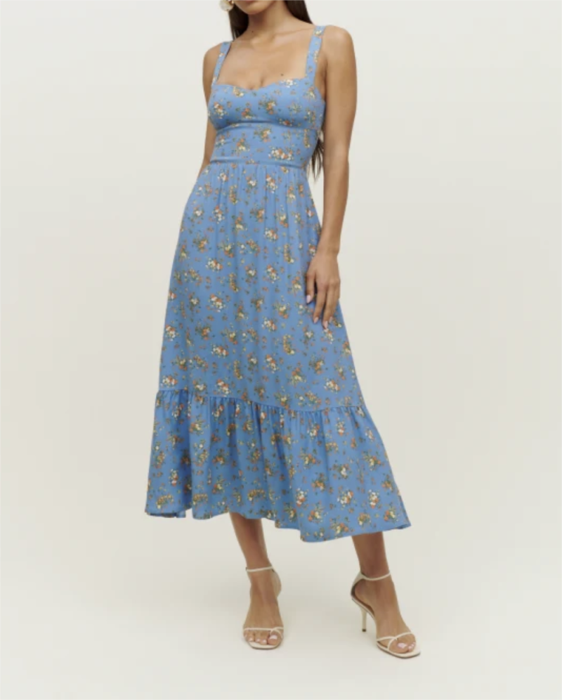 Floral Print Slim Fit Summer Cami Dress